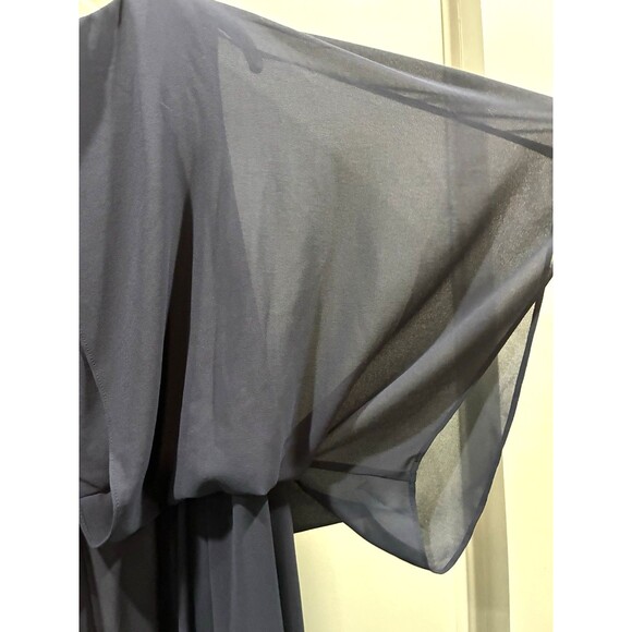 Jessica Howard Navy Chiffon Overlay Gown 20W Formal Evening Maxi Dress NWT - Picture 4 of 8